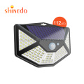 112 LED Lithium Battery Outdoor Lighting Solar Powered Led Wall Light Street Garden Solar Led Lamp